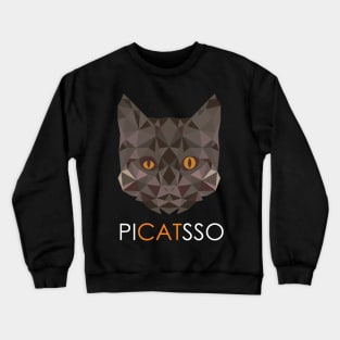 'Picatsso Abstract Cat Art' Cute Cats Adorable Crewneck Sweatshirt